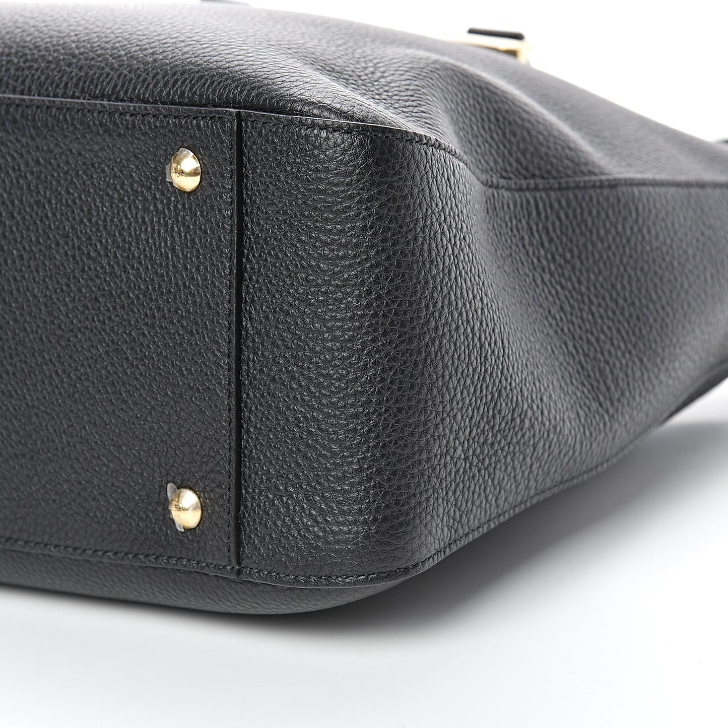 Cuoio Romano Selleria Medium FF Tote Black