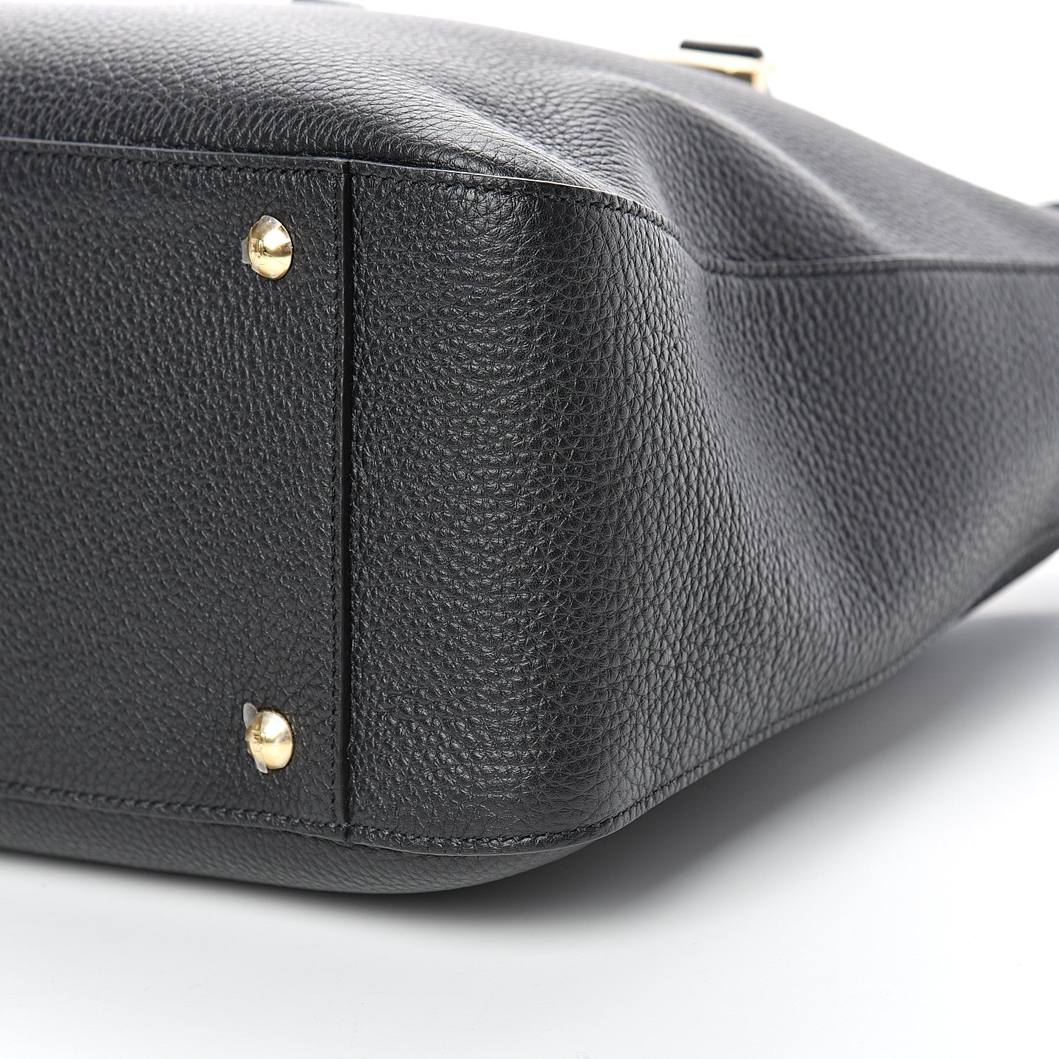 Fendi Cuoio Romano Selleria Medium FF Tote Black 9 of 9