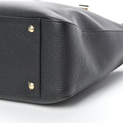 Fendi Cuoio Romano Selleria Medium FF Tote Black 9 of 9