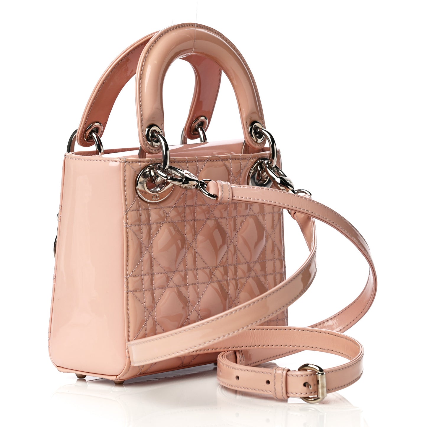 Patent Cannage Mini Lady Dior Light Pink