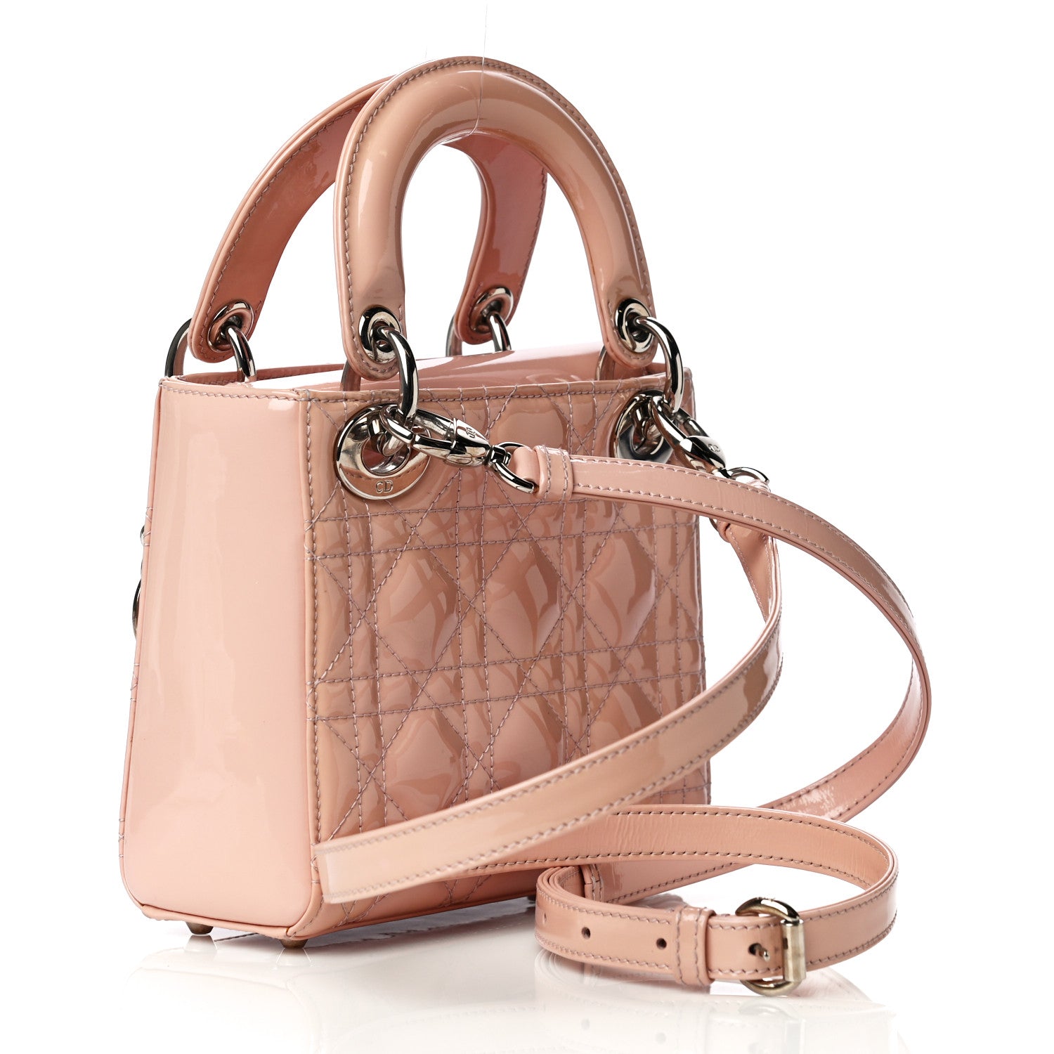 Christian Dior Patent Cannage Mini Lady Dior Light Pink 3 of 22