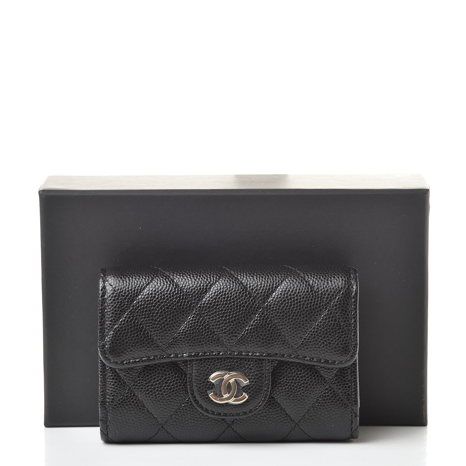 Chanel Caviar Quilted Classic 4 Key Holder Wallet Black 12 of 12