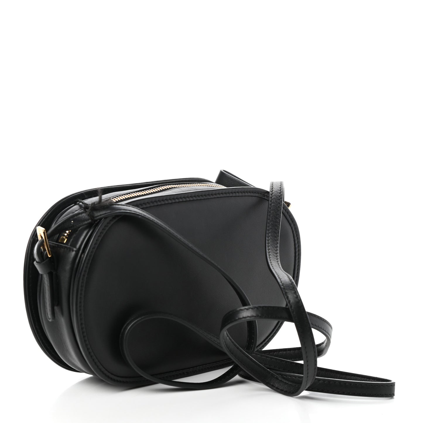 Calfskin Small Logo Go Crossbody Bag Black