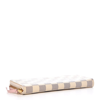 Louis Vuitton Damier Azur Clemence Wallet Rose Ballerine 4 of 9