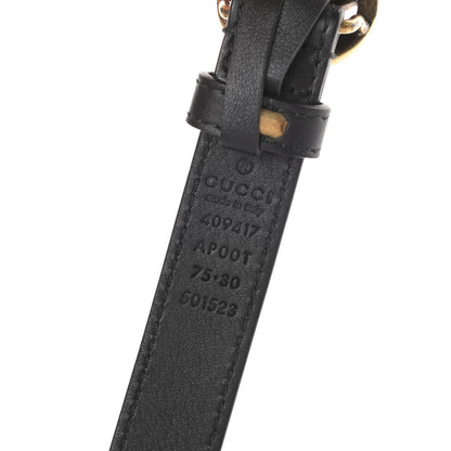 Gucci Calfskin Double G 20mm Belt 75 30 Black 3 of 5