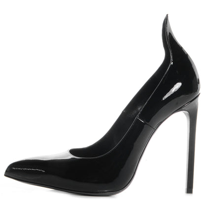 Saint Laurent Patent Paris 110 Escarpin Thorn Pump Black 1 of 7