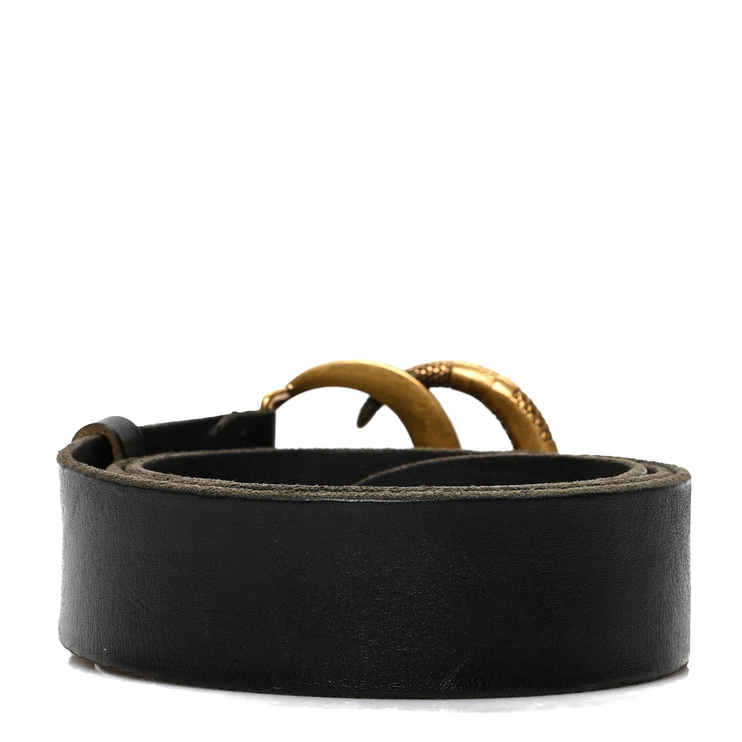 Gucci Faded Calfskin Snake Double G 40mm Belt 95 38 Black 2 of 6
