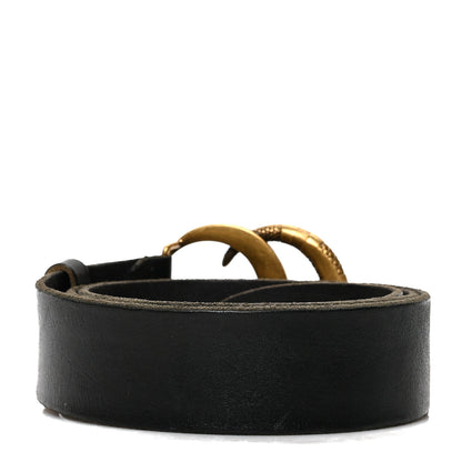 Gucci Faded Calfskin Snake Double G 40mm Belt 95 38 Black 2 of 6