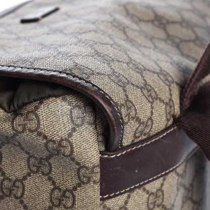 Gucci GG Supreme Monogram Medium Single Buckle Rucksack Backpack Beige Ebony Brown 12 of 13