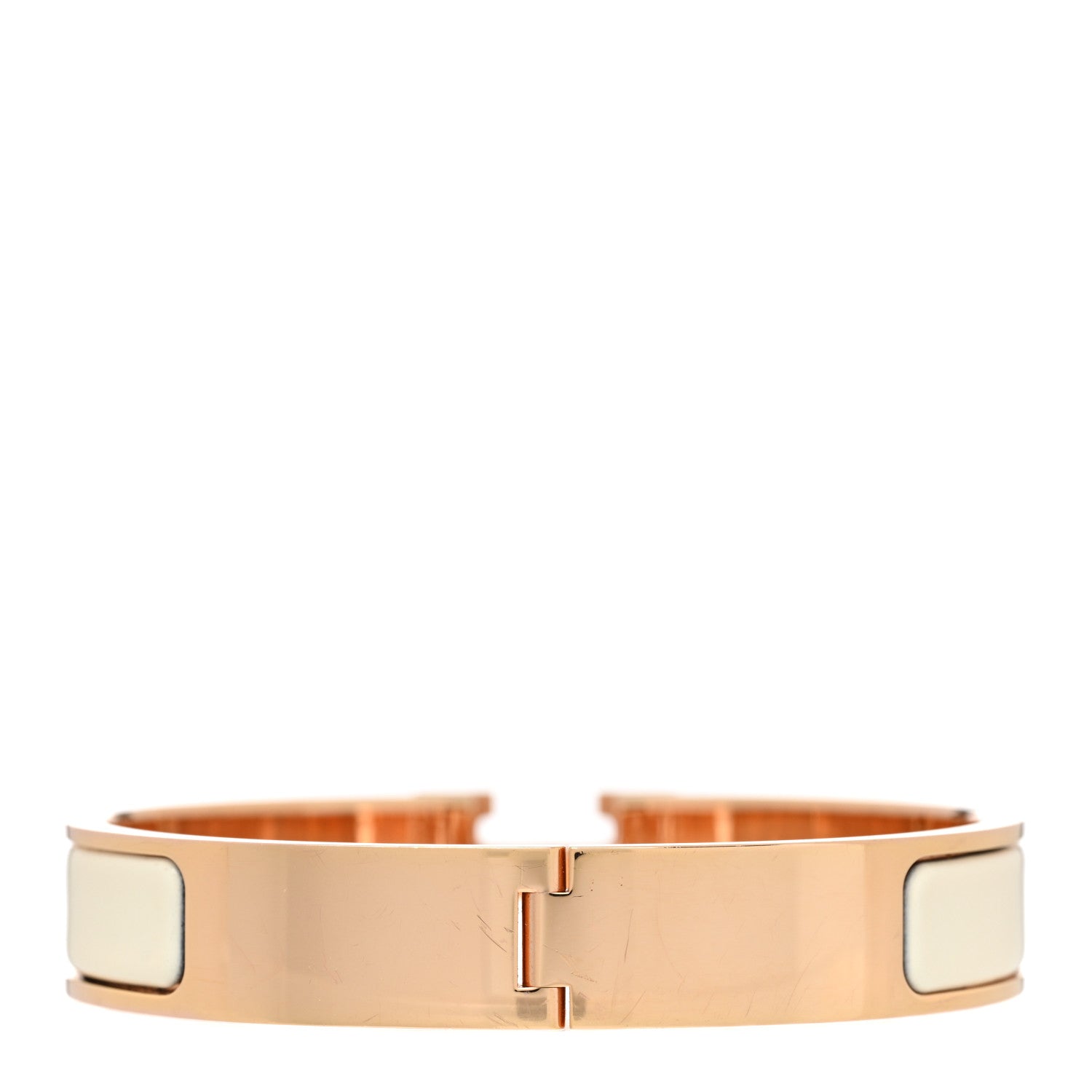 Hermes Enamel Narrow Clic Clac H Bracelet PM Craie 3 of 6