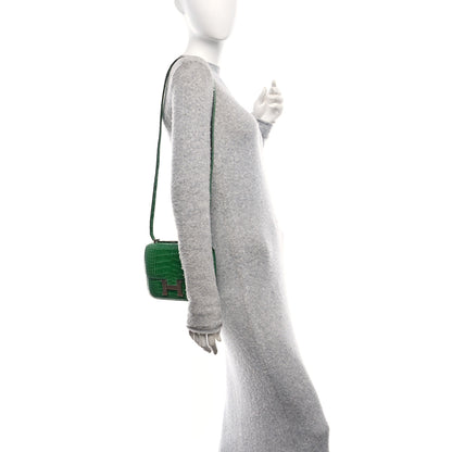 Hermes Shiny Alligator Constance 18 Cactus 3 of 13