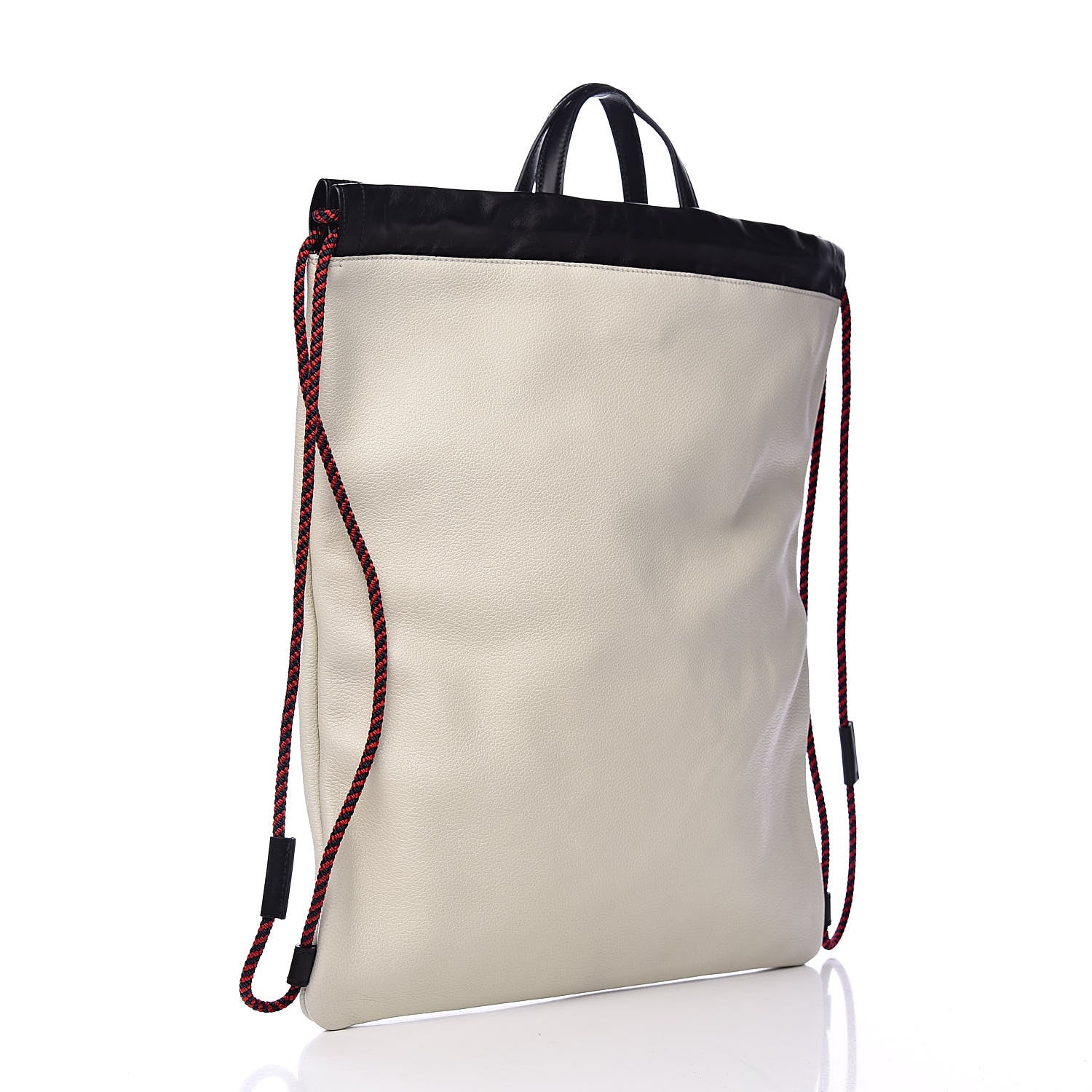 Gucci Calfskin Logo Drawstring Backpack Mystic White 4 of 11