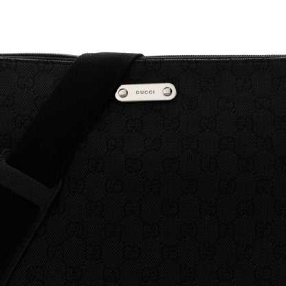 Gucci Denim Monogram Flat Messenger Bag  Black 9 of 13