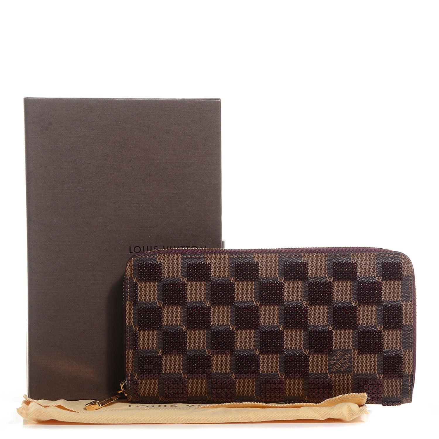 Louis Vuitton Damier Paillettes Zippy Wallet Red 8 of 8