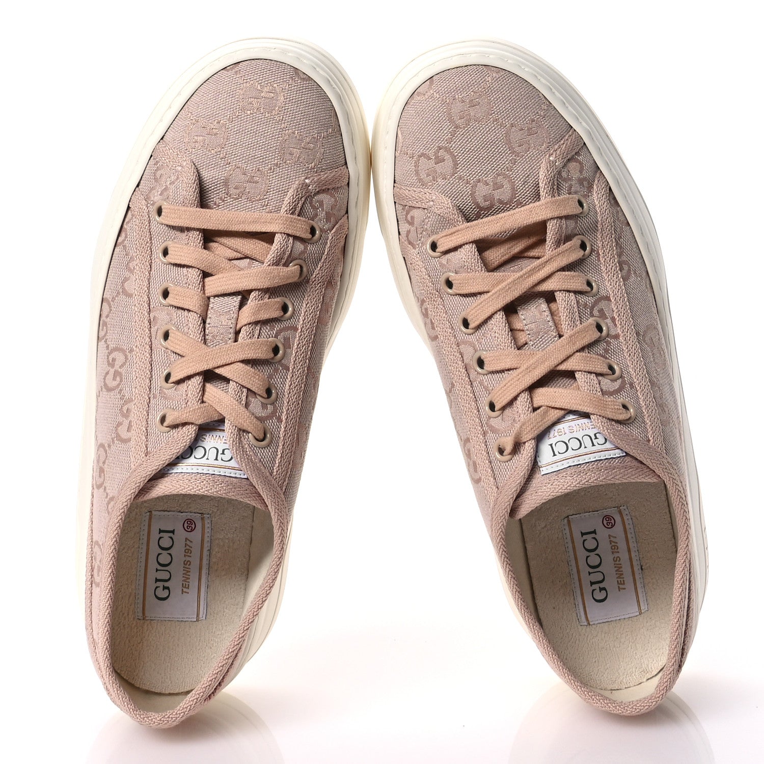 Gucci GG Monogram Womens 1977 Tennis Platform 52mm Sneakers 39 Skin Rose 2 of 8