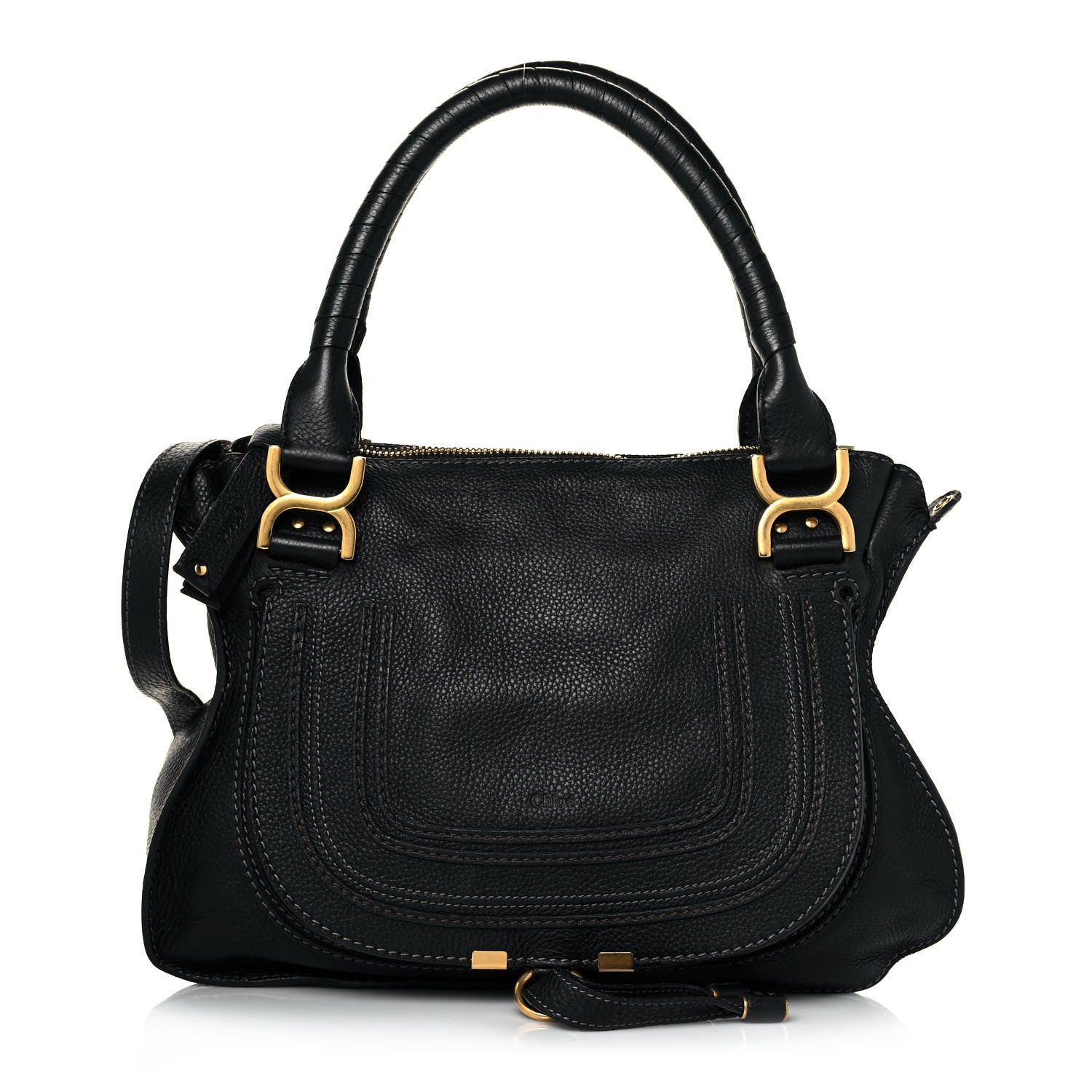 Chloe Calfskin Medium Marcie Satchel Black 1 of 13