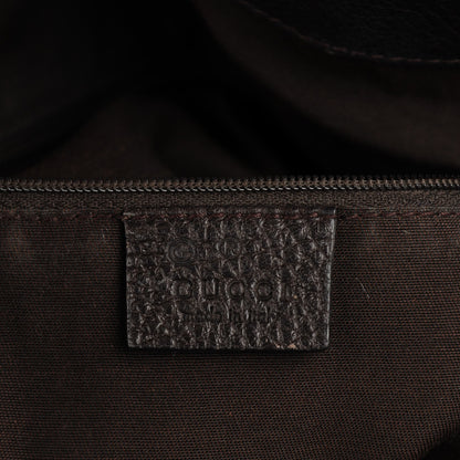Gucci Calfskin Medium GG Charm Convertible Dome Satchel Dark Brown 6 of 7