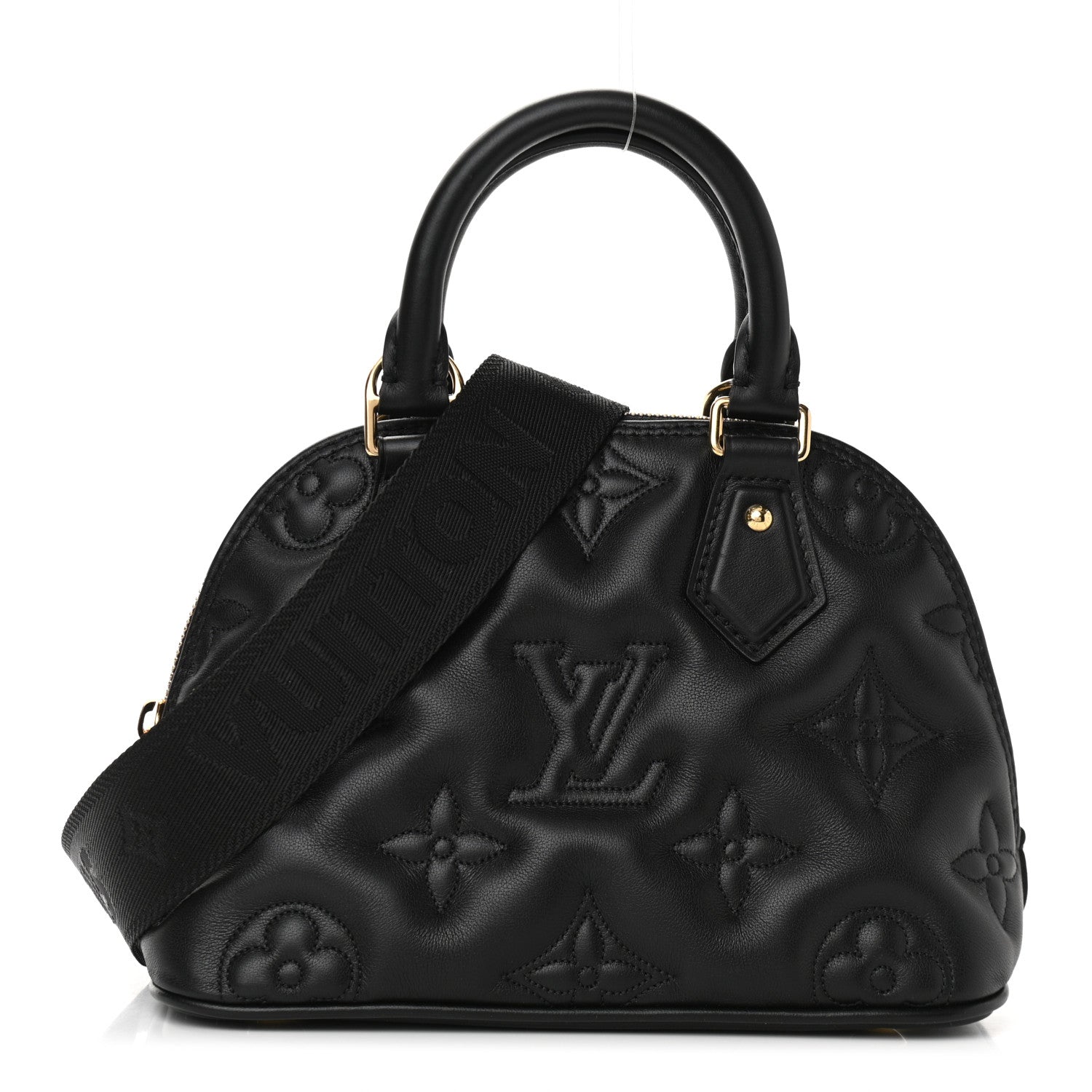 Louis Vuitton Calfskin Bubblegram Alma BB Black 1 of 10