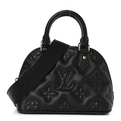 Louis Vuitton Calfskin Bubblegram Alma BB Black 1 of 10