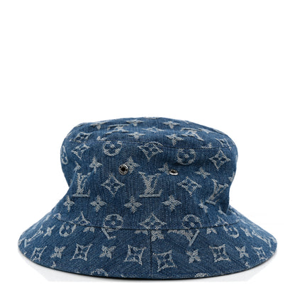 Louis Vuitton Monogram Denim Transformable Bob Bucket Hat 58 Blue 6 of 14