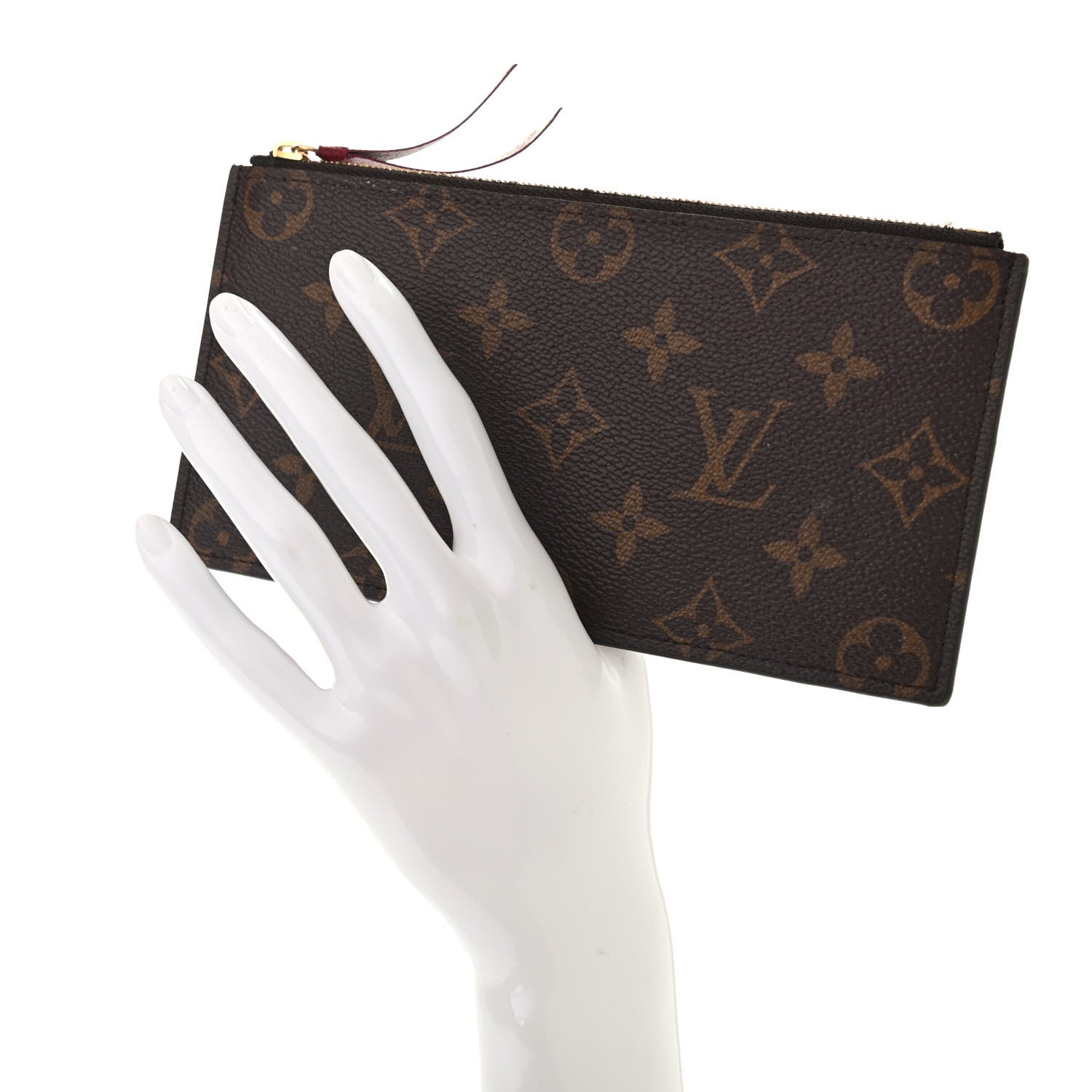 Louis Vuitton Monogram Felicie Chain Wallet Zippered Insert Fuchsia 2 of 6
