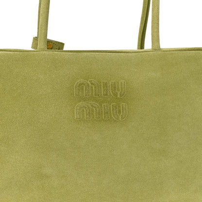 Miu Miu Soft Calf Softy Large Beau Top Handle Bag Edera 7 of 9