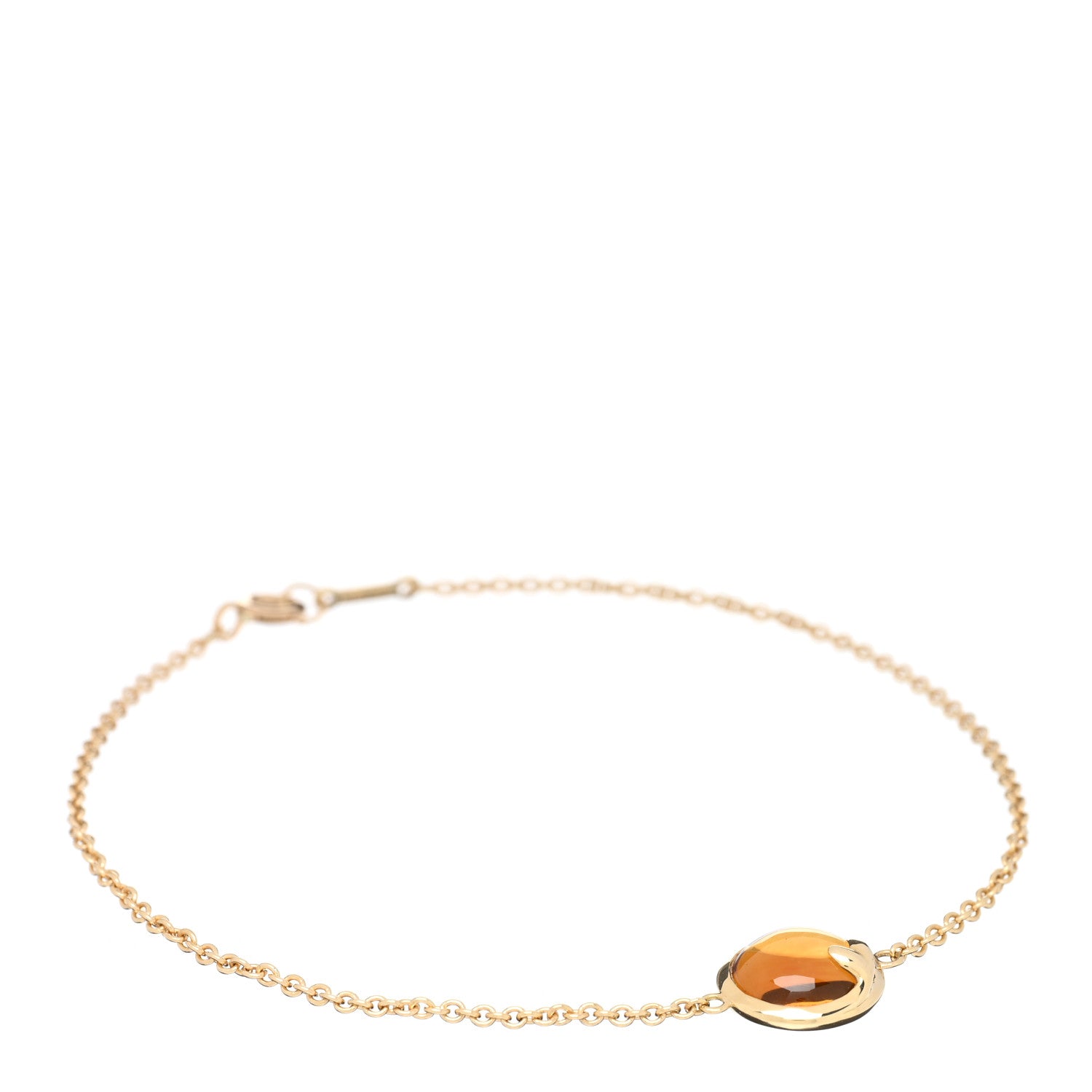 Tiffany 18K Yellow Gold Citrine Paloma Picasso Olive Leaf Bracelet 1 of 3