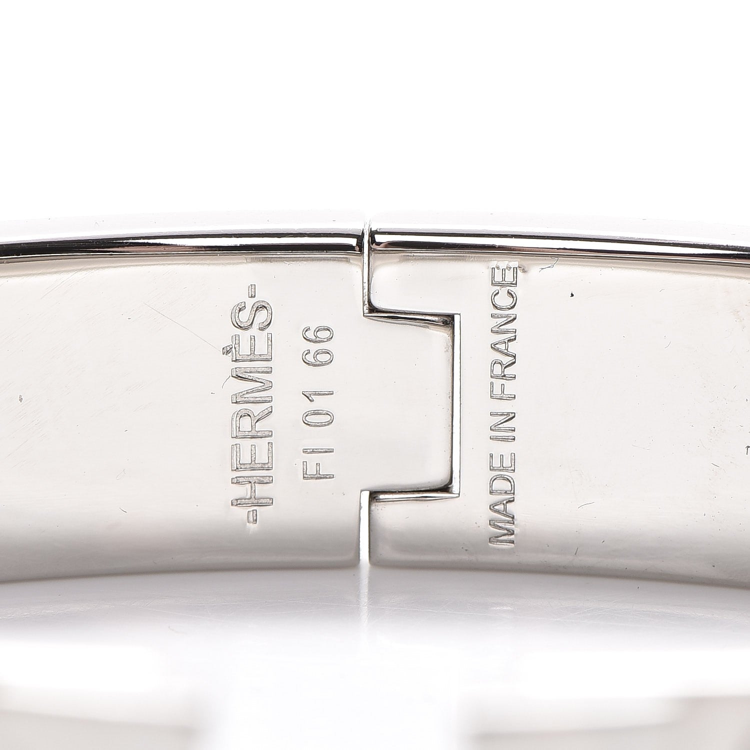 Hermes Enamel Narrow Clic Clac H Bracelet PM White 3 of 5
