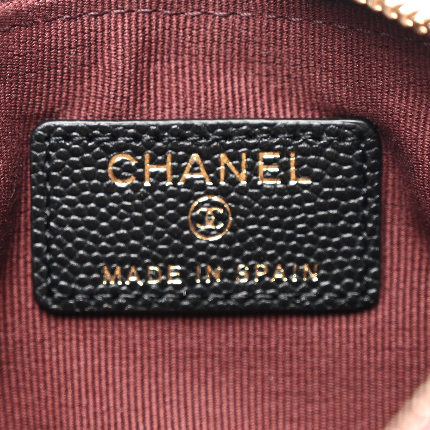 Caviar Quilted Small Cosmetic Case Black
