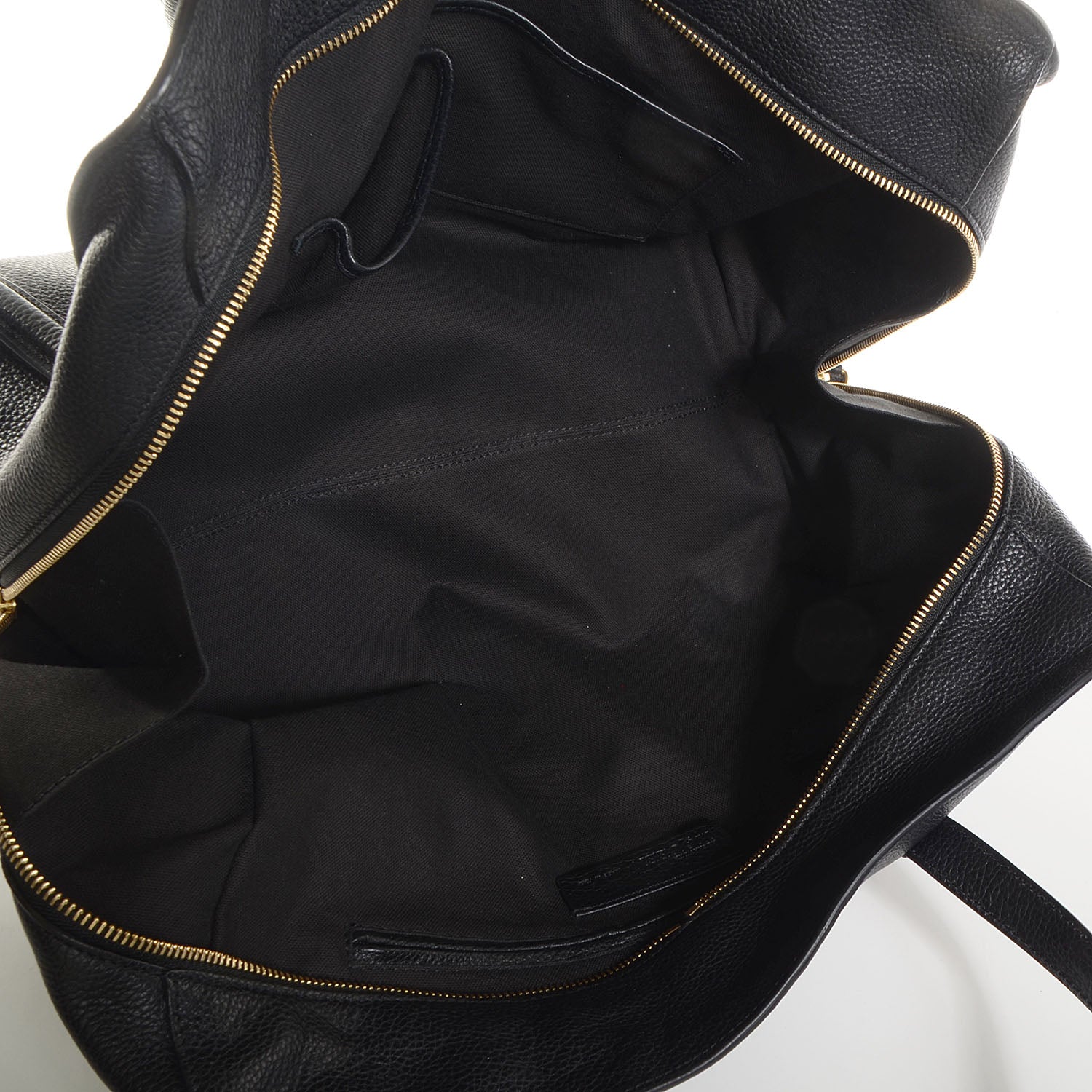 Alexander McQueen Pebbled Calfskin Skull Padlock Zip Around Tote Black 5 of 8
