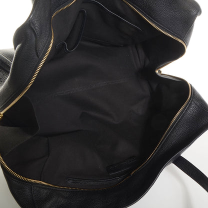 Alexander McQueen Pebbled Calfskin Skull Padlock Zip Around Tote Black 5 of 8