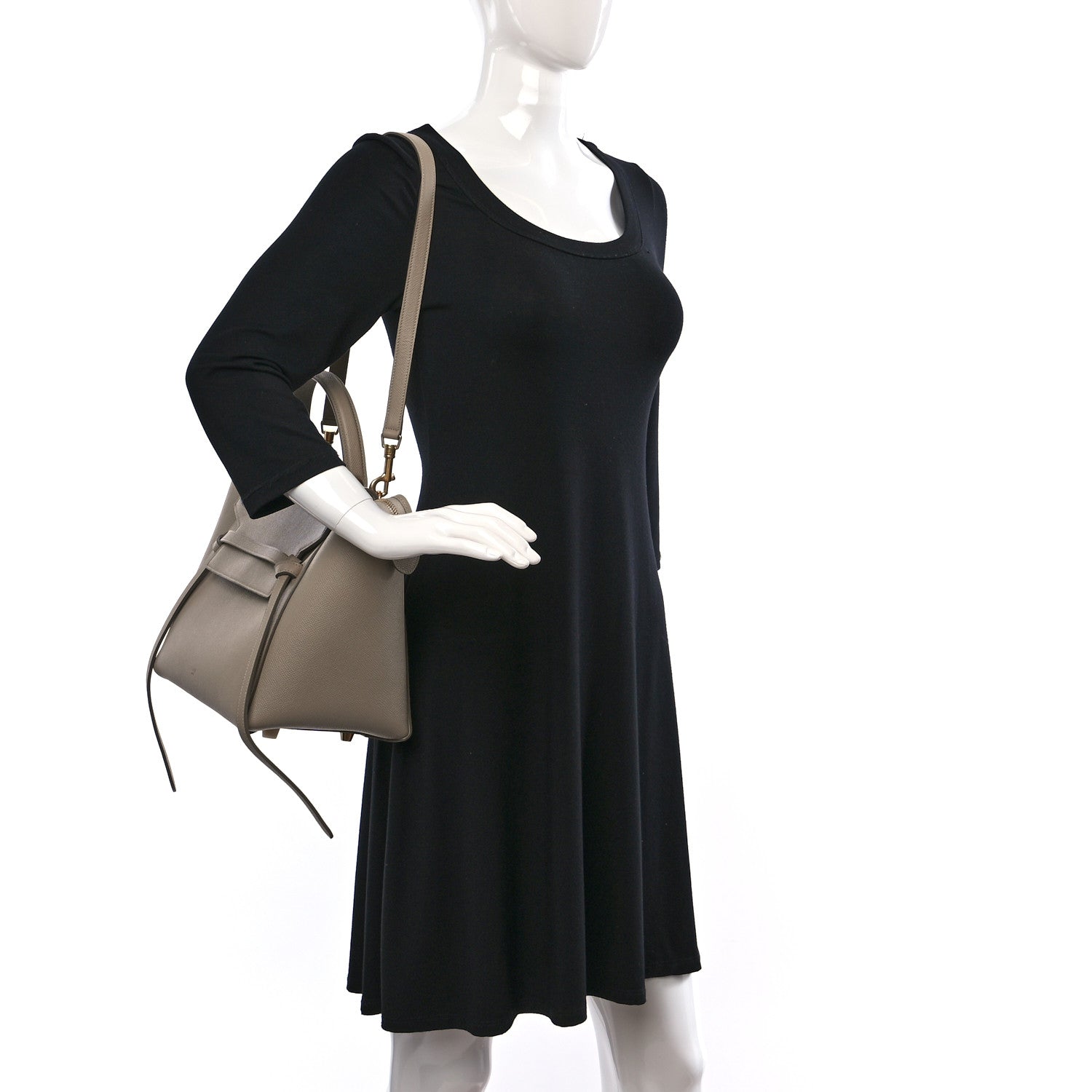 Celine Grained Calfskin Mini Belt Bag Light Taupe 2 of 8