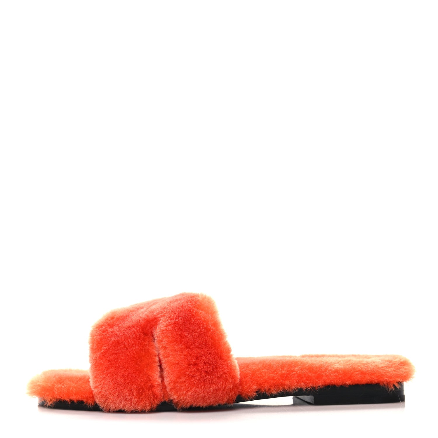 Hermes Woolskin Oran Sandals 38 Orange 1 of 7