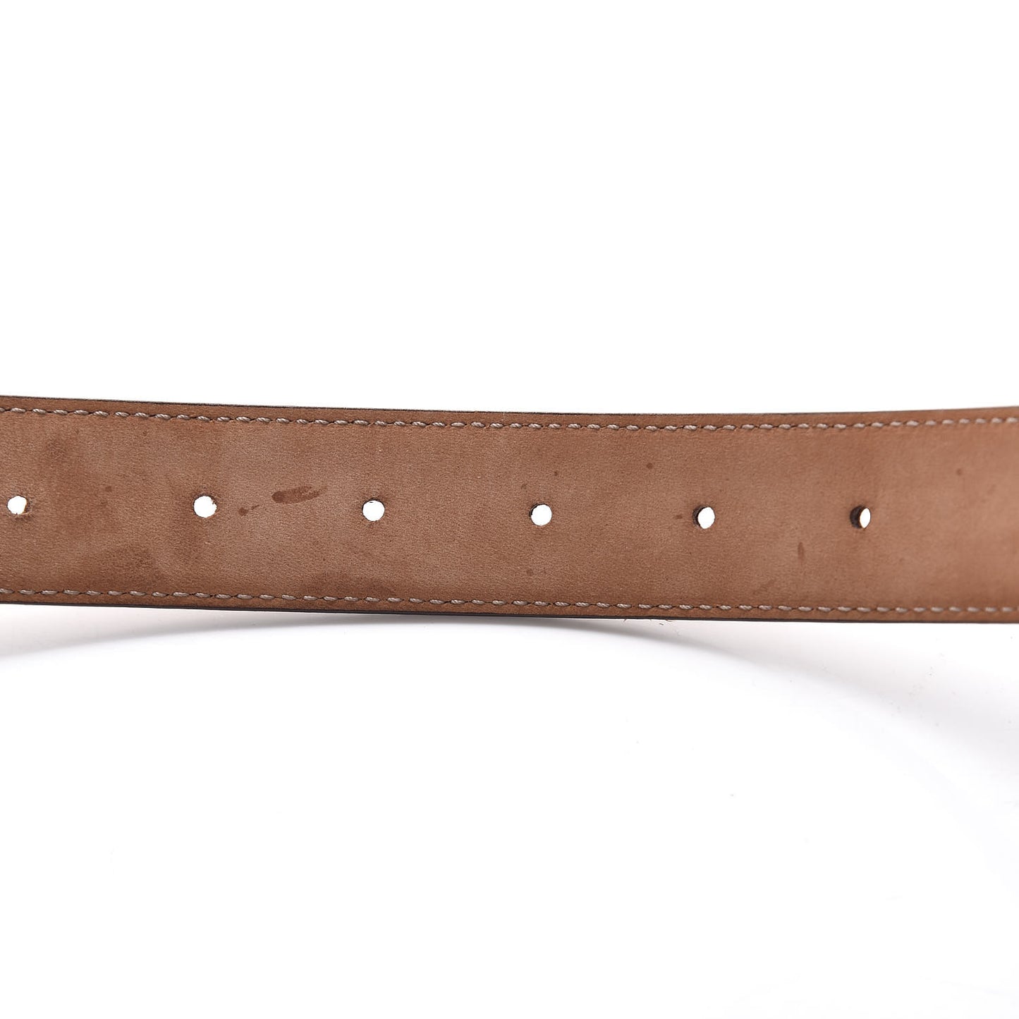 Calfskin Trademark Logo Belt 105 42 Brown