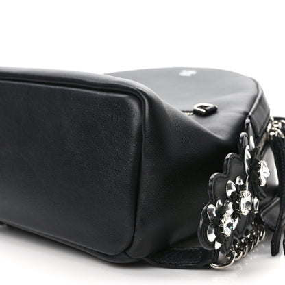 Fendi Vitello Dolce Crystal Flowerland Croc Tail Mini Backpack Black 9 of 9