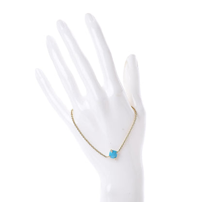 David Yurman 18K Yellow Gold Diamond Turquoise 8mm Chatelaine Bracelet 2 of 5
