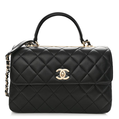 Chanel Lambskin Quilted Medium Trendy CC Flap Dual Handle Bag Black 1 of 11
