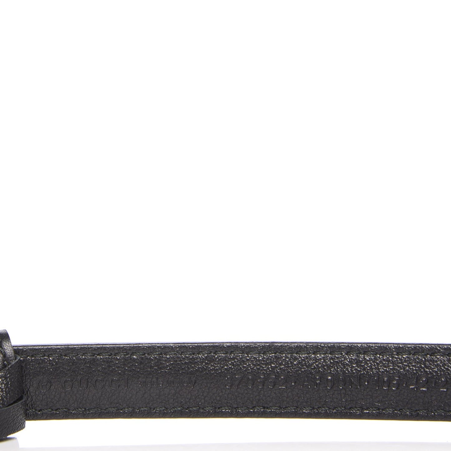Moon Calfskin Nickel Interlocking G 20mm Belt 105 42 Black