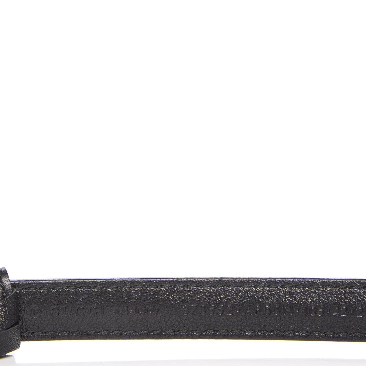 Gucci Moon Calfskin Nickel Interlocking G 20mm Belt 105 42 Black 7 of 7