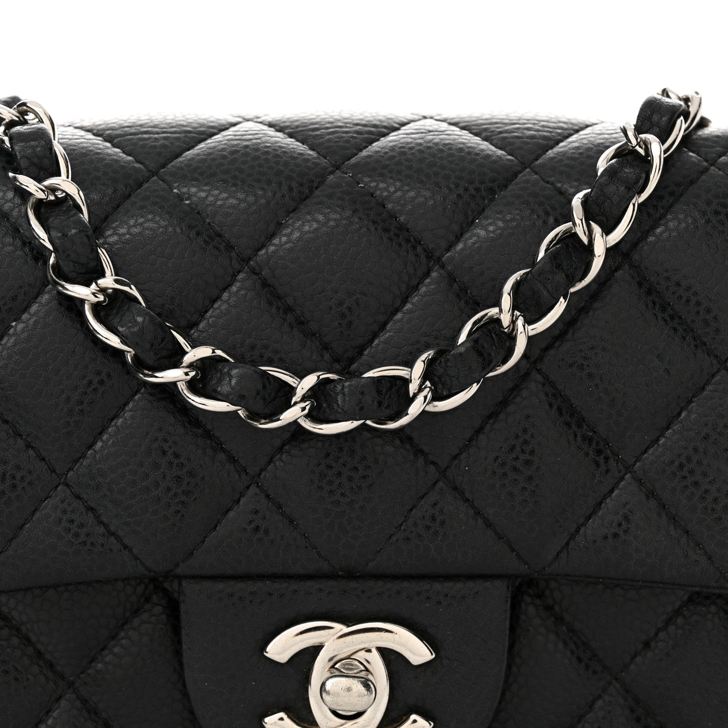 Chanel Caviar Quilted Mini Square Flap Black 8 of 14
