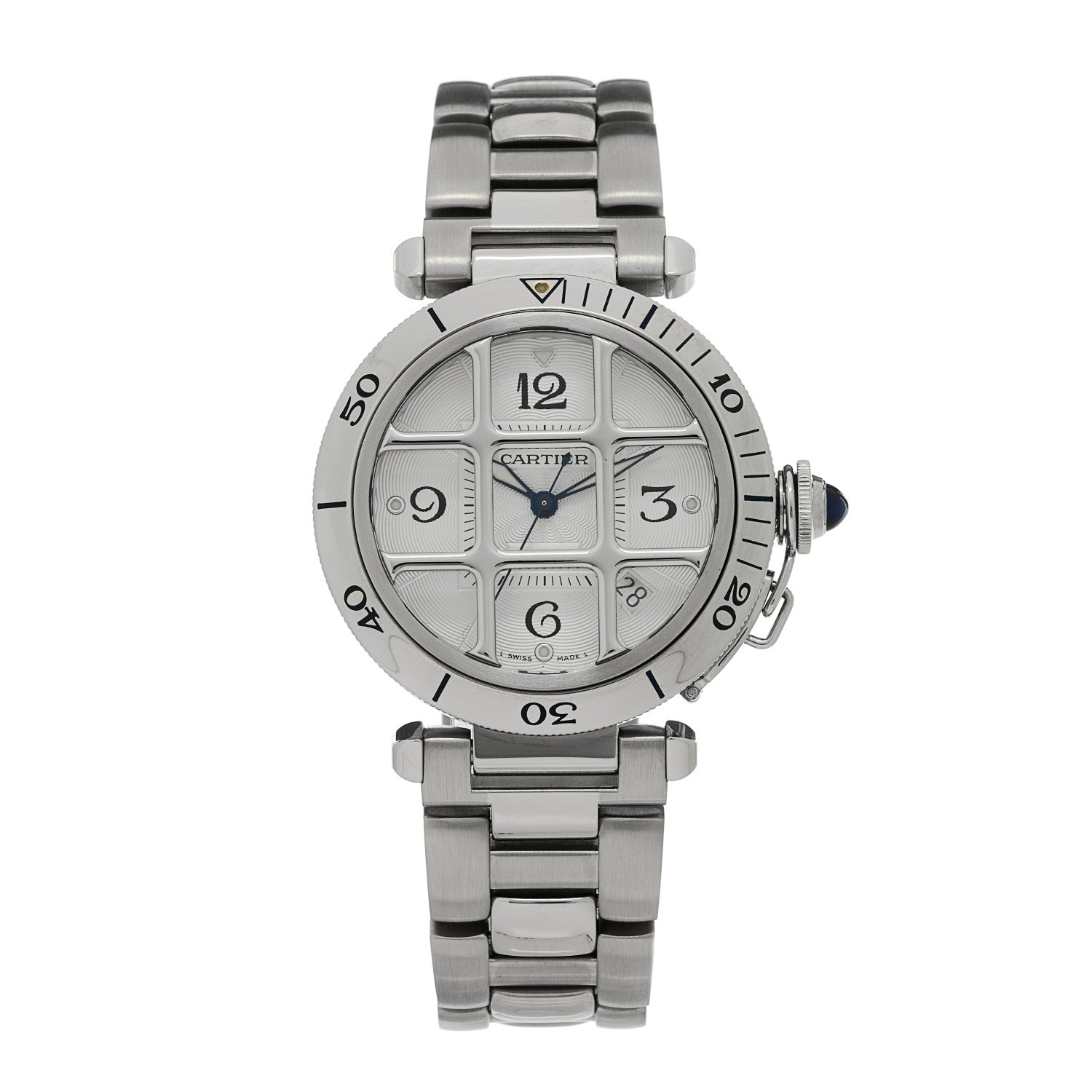 Cartier Stainless Steel 38mm Pasha C Grille Automatic Watch 1 of 4