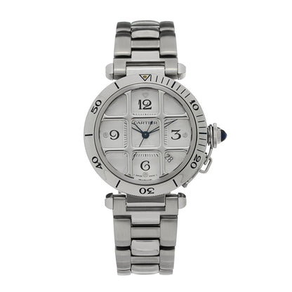 Cartier Stainless Steel 38mm Pasha C Grille Automatic Watch 1 of 4