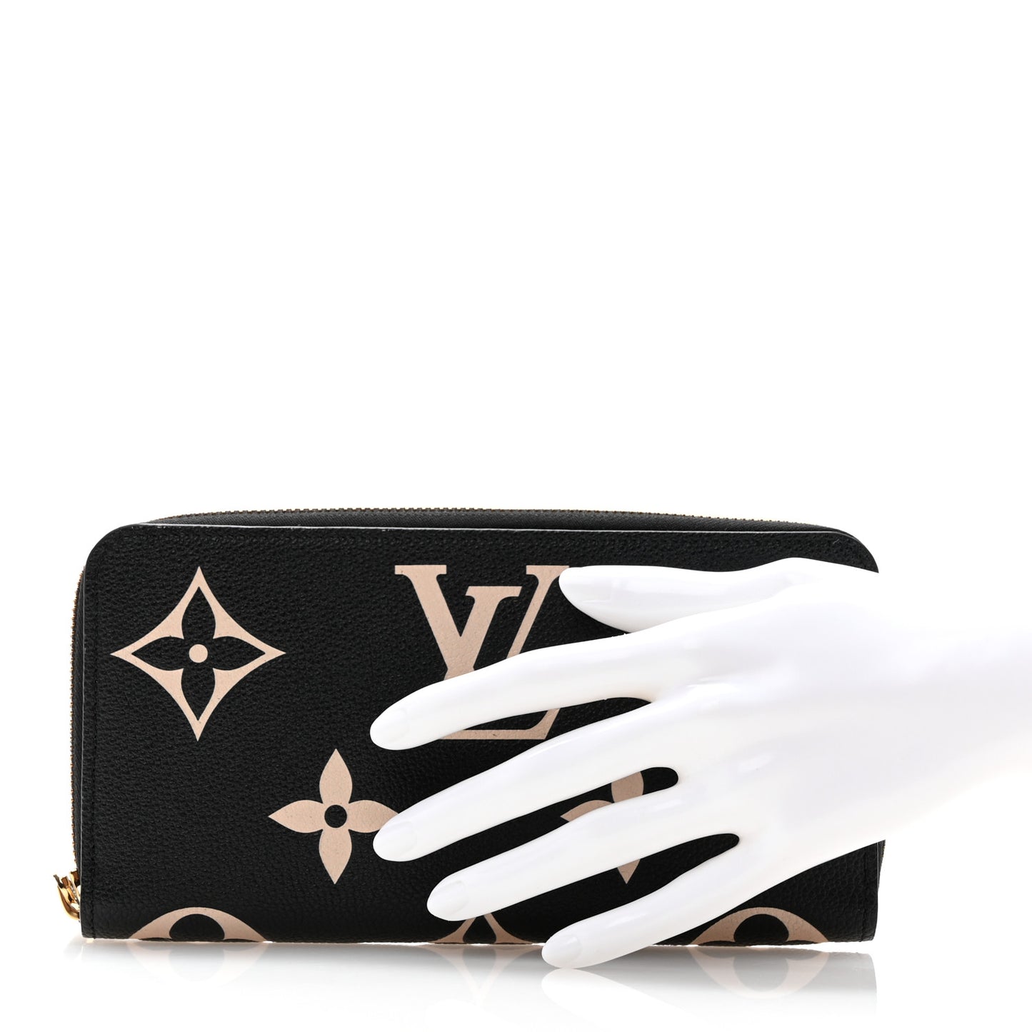 Empreinte Monogram Giant Zippy Wallet Black Beige