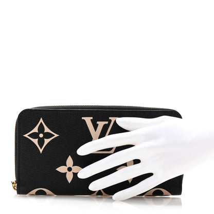 Louis Vuitton Empreinte Monogram Giant Zippy Wallet Black Beige 2 of 8