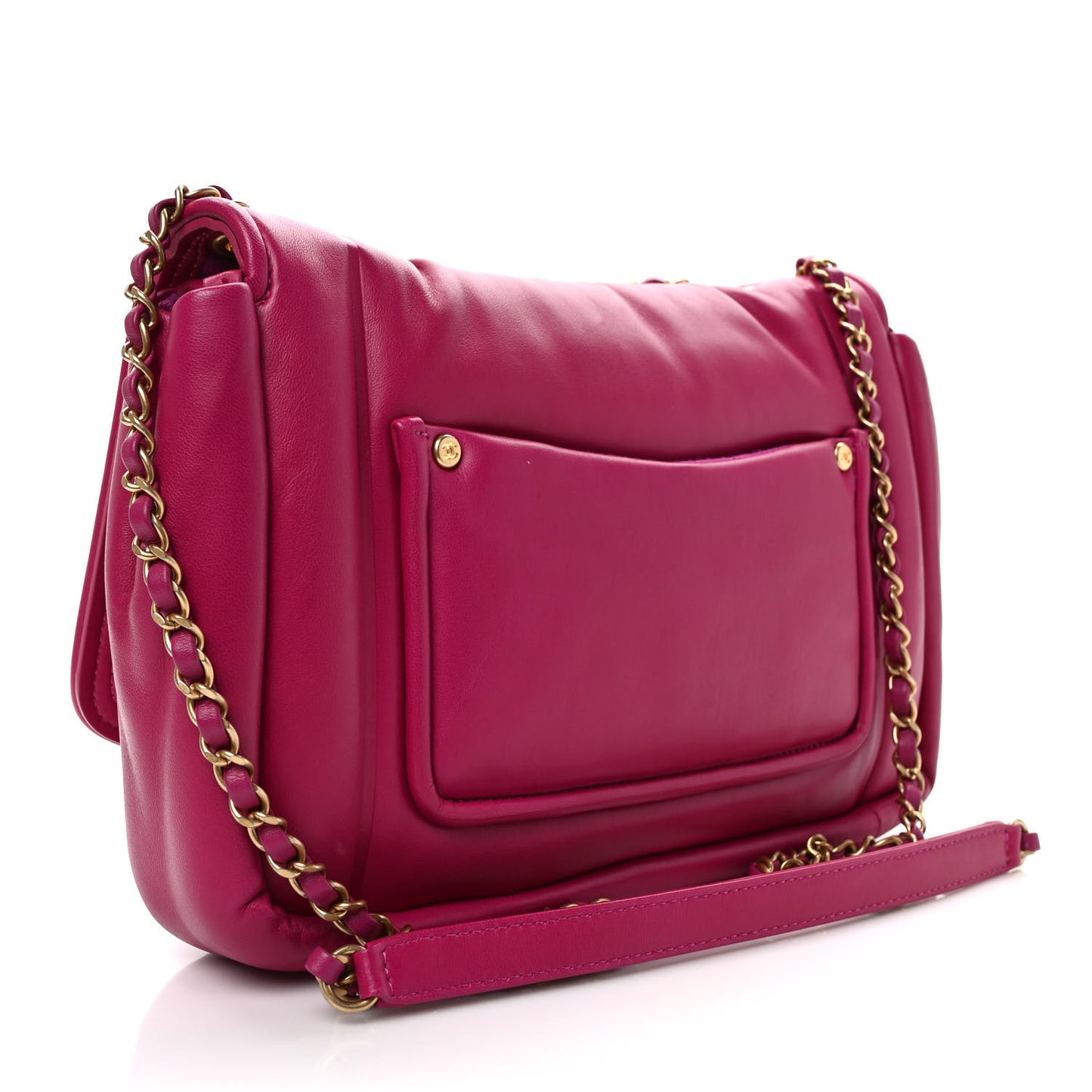 Lambskin Medium Simply Flap Pink