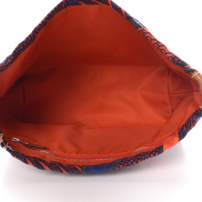 Hermes Silk Carre en Cravates Fourbi 25 MM Pouch Ocean Bleu 5 of 6
