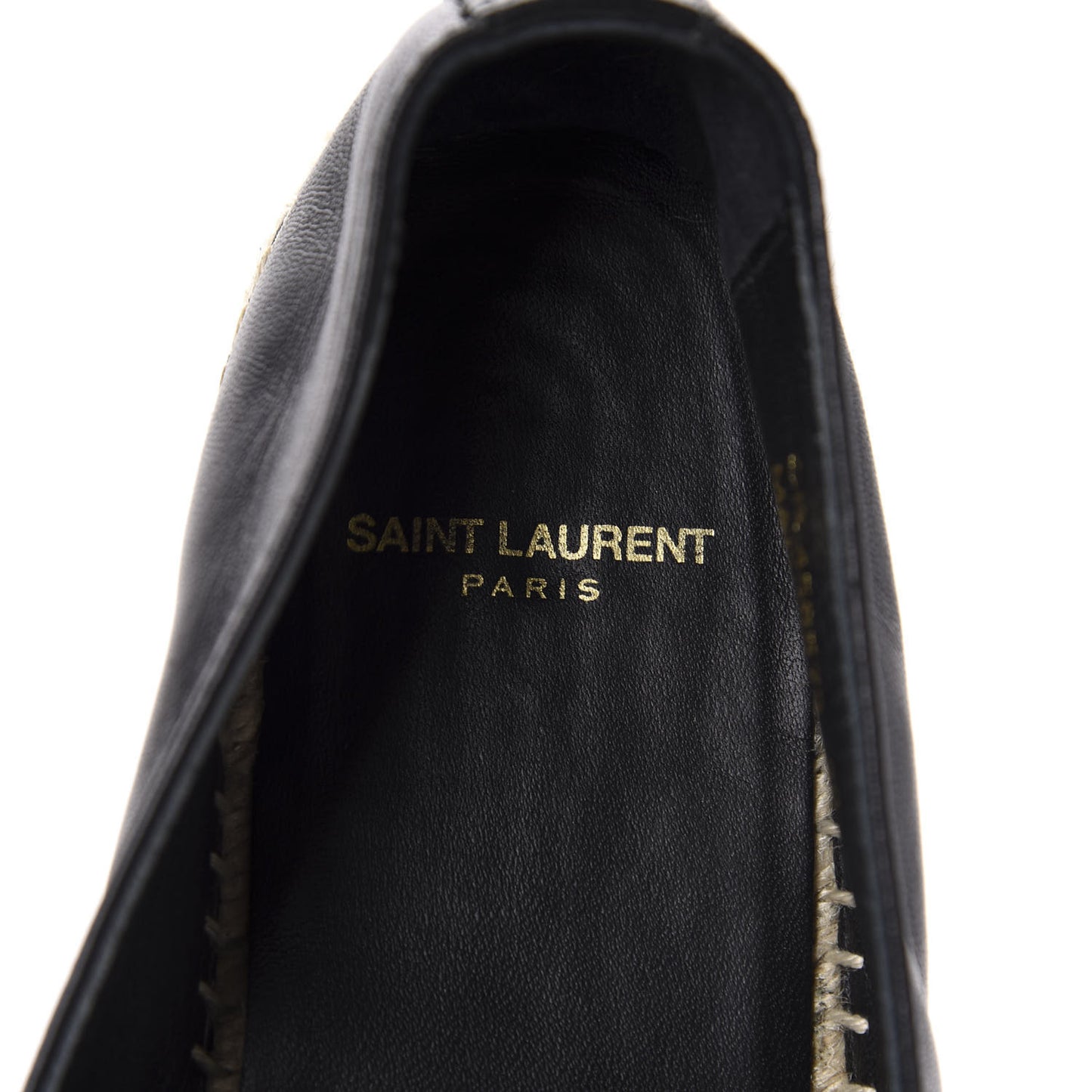 Lambskin Monogram Espadrilles 39 Black