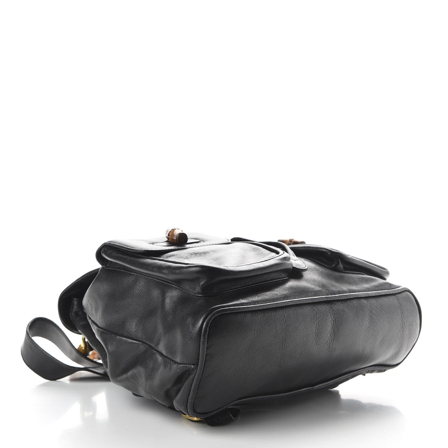 Gucci Calfskin Bamboo Backpack Black 3 of 12