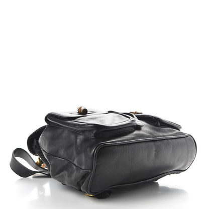 Gucci Calfskin Bamboo Backpack Black 3 of 12