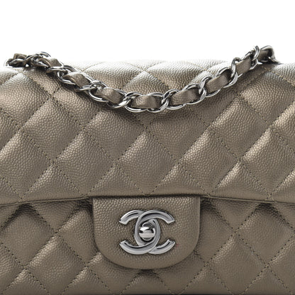 Chanel Iridescent Caviar Quilted Mini Rectangular Flap Bronze 10 of 11